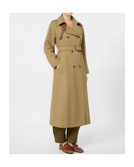 Max Mara Natural Long-Sleeved Trench Coat