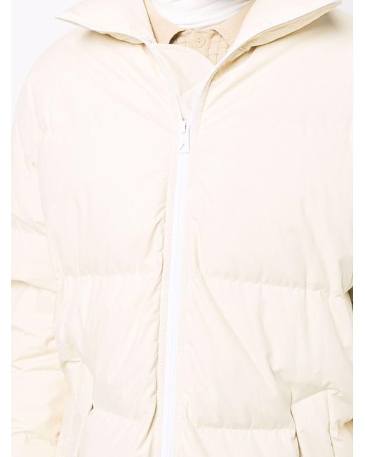 Bottega Veneta White Hooded Puffer Coat for men