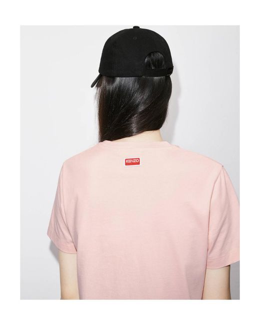 KENZO Pink Loose-Fit Varsity Jungle Elephant T-Shirt