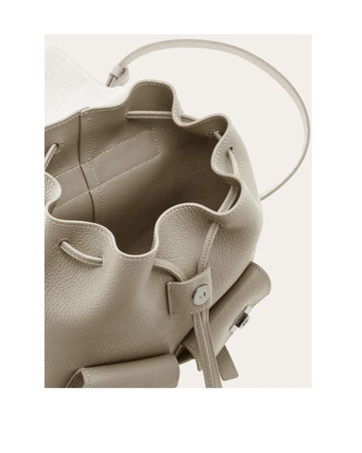 Ferragamo Natural Multipocket Mini Backpack
