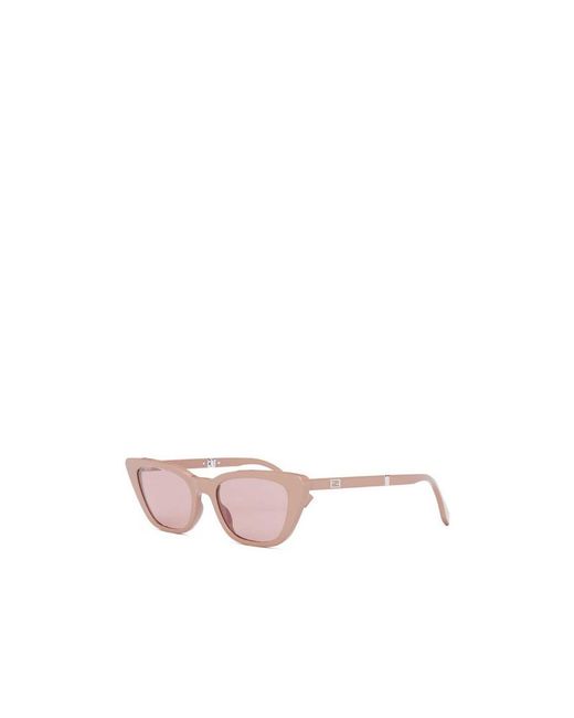 Fendi Pink Eyewear Cat-Eye Frame Sunglasses