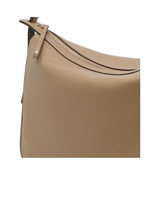 Liu Jo Gray Logo Zip Shoulder Bag