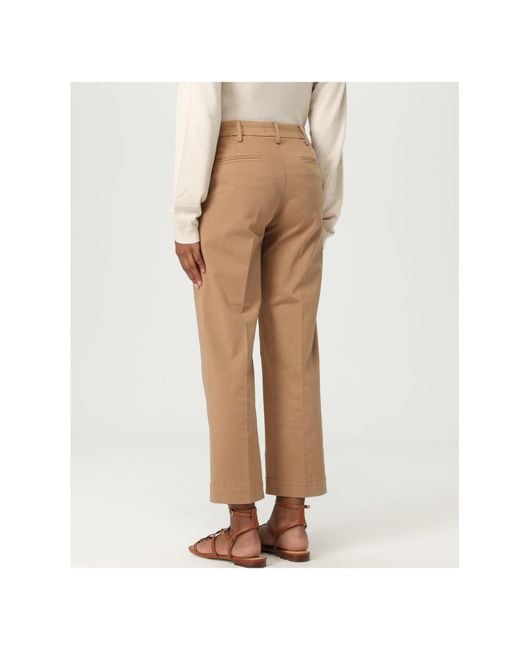 Liu Jo Brown Logo Plaque Cropped Trousers