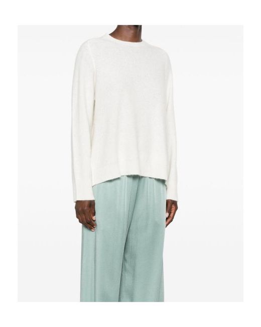 Fabiana Filippi White Shimmer Round Neck Sweater