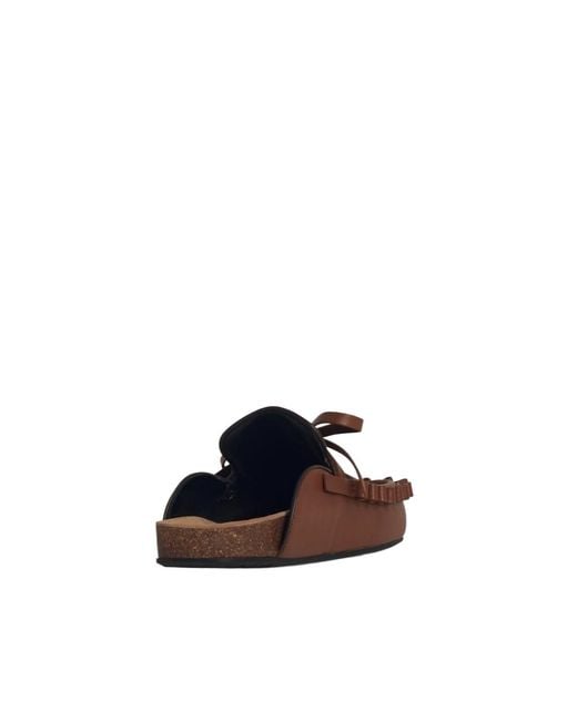 J.W. Anderson Brown Round Head Muller Shoes