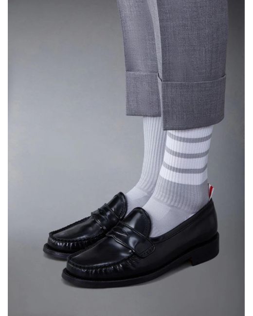Thom Browne Blue Varsity Slip-On Penny Loafers