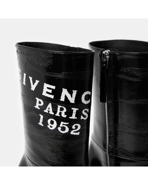 Givenchy Black Solid Color Ankle Heeled Boots