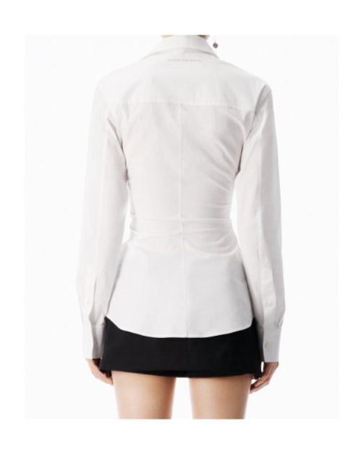 Alexander Wang White Gathered Bust Shirt