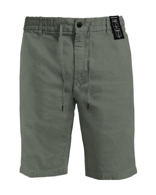 Boss Gray Relaxed Fit Drawstring Shorts for men