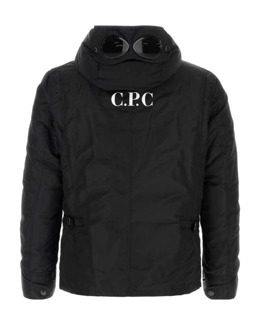 Junya Watanabe Black Long-Sleeved Hooded Jacket for men