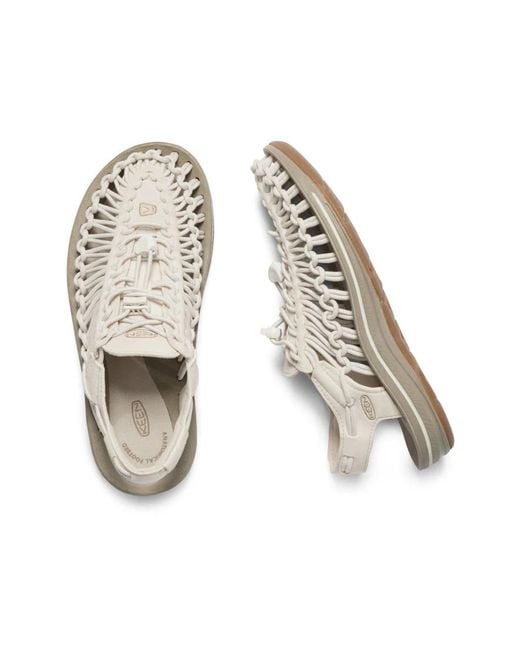 Keen White Uneek Woven Sneakers