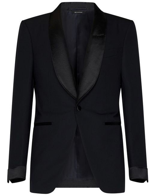 Tom Ford Black Single-Breasted Tailored Suit for men