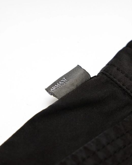 Armani Collezioni Black Logo Shorts for men