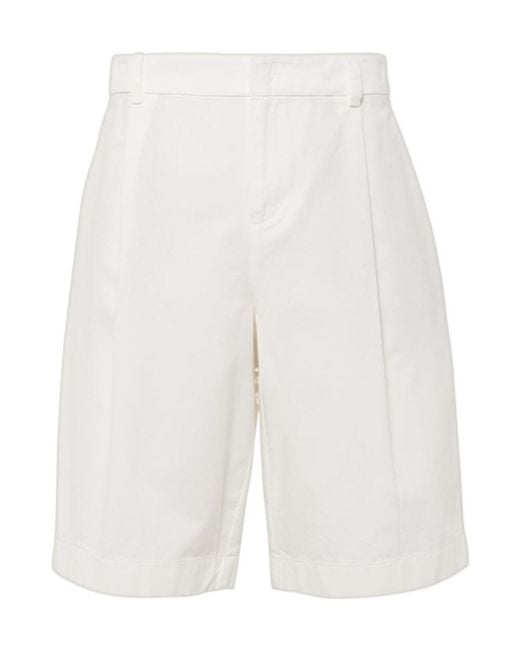 Vince White High-Rise Cotton Shorts