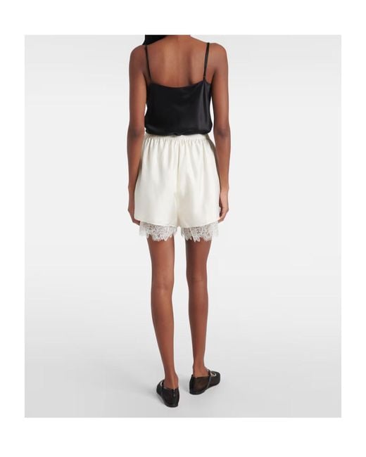 Rohe White Elastic Waist Shorts