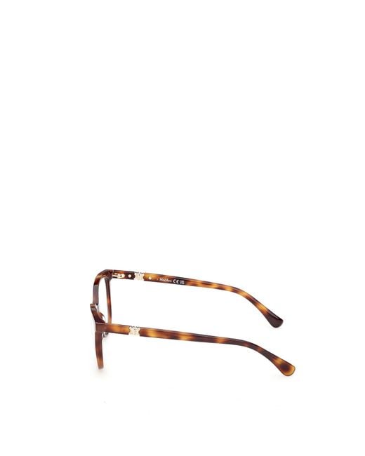 Max Mara White Full-Rimmed Plano Lenses
