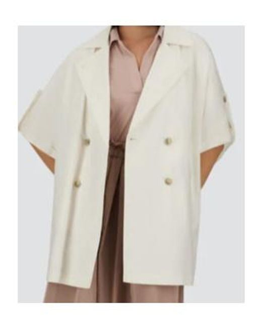 Herno White Double Breasted Coat