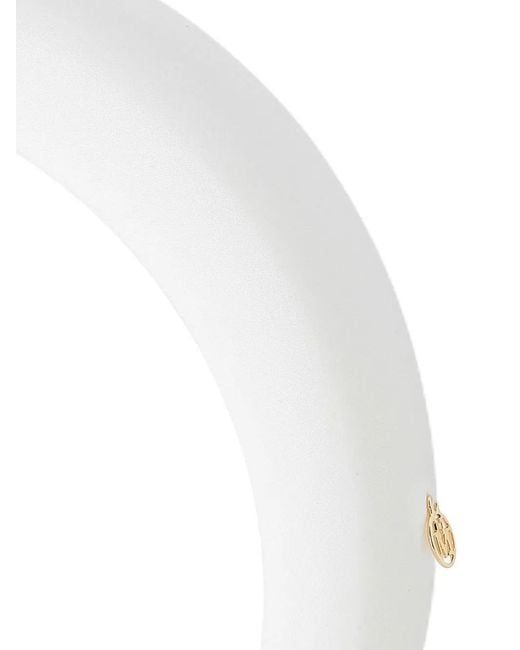 Maison Michel White Miwa Padded Headband