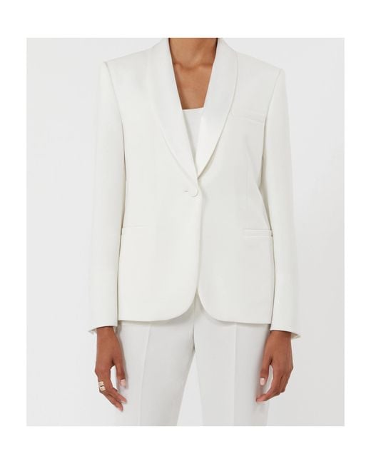 Max Mara White Pianoforte Scatola Single-Breasted Blazer