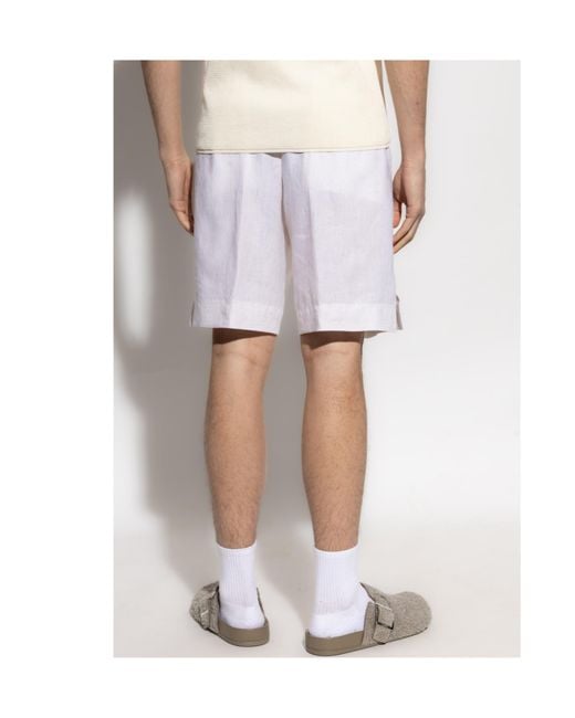 Dolce & Gabbana White Pleated Shorts for men