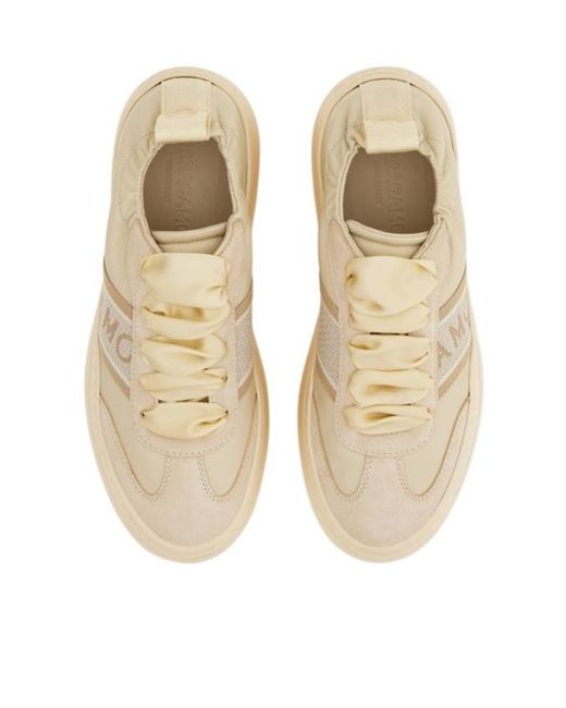 Ferragamo Natural Wedge Sneaker