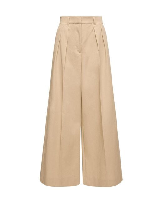 Moncler Natural Pleated Tailored Pants