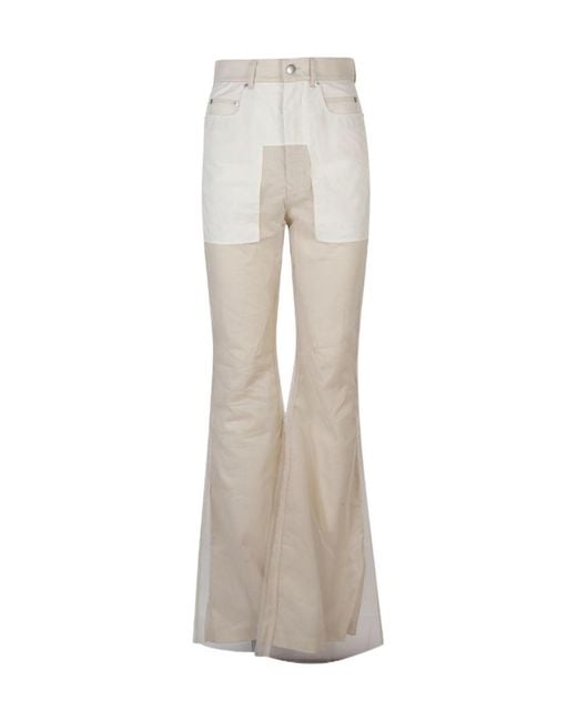 Rick Owens Gray Bolan Flared Trousers