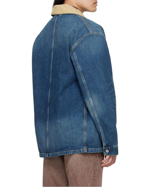 Carhartt Blue Warren Denim Chore Coat for men