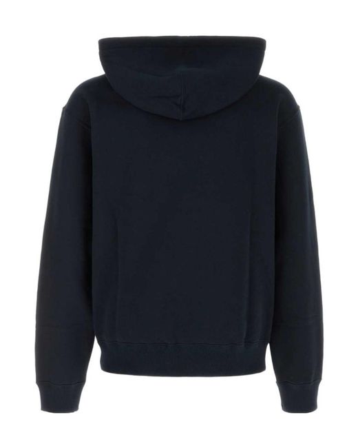 Jil Sander Blue Drawstring-Fastening Hoodie for men