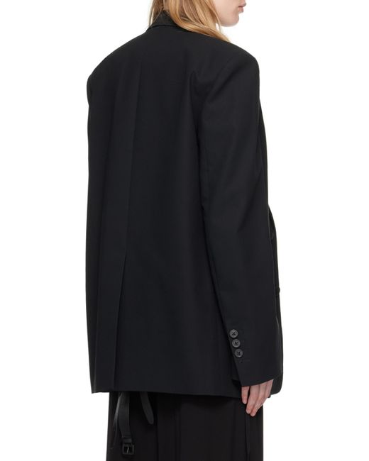 Ann Demeulemeester Black Lizzie Button-Down Suit Coat