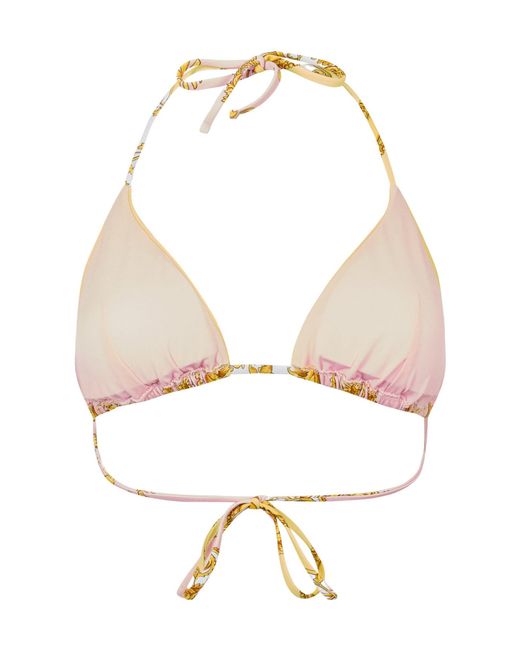 Versace Metallic Tie Bikini Top