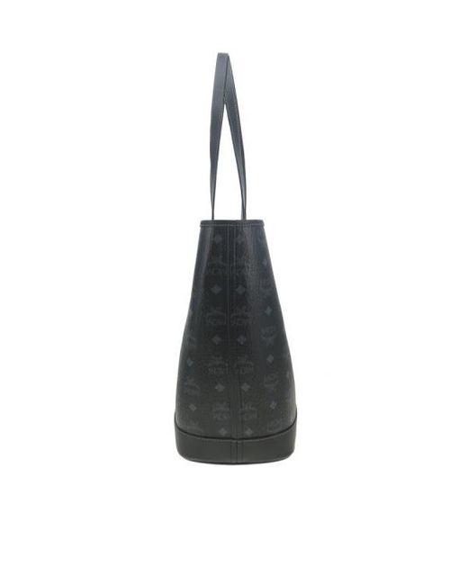 MCM Black Medium Logo-Plaque Tote Bag