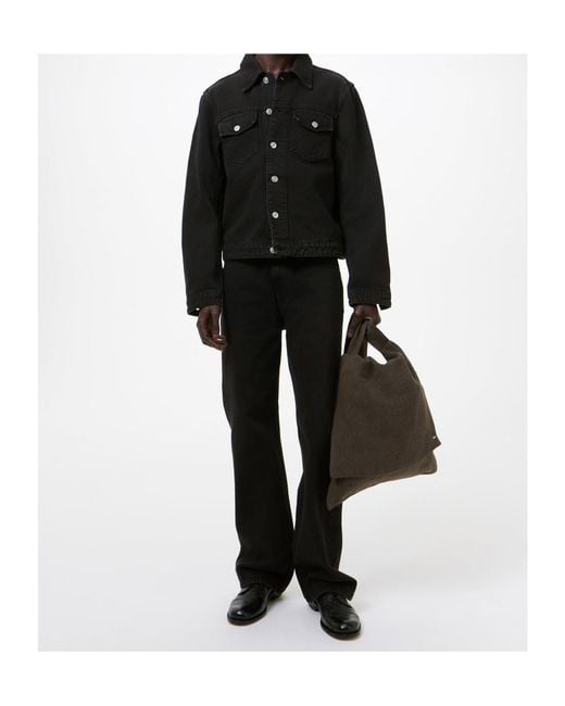 Our Legacy Black Point-Collar Jacket for men