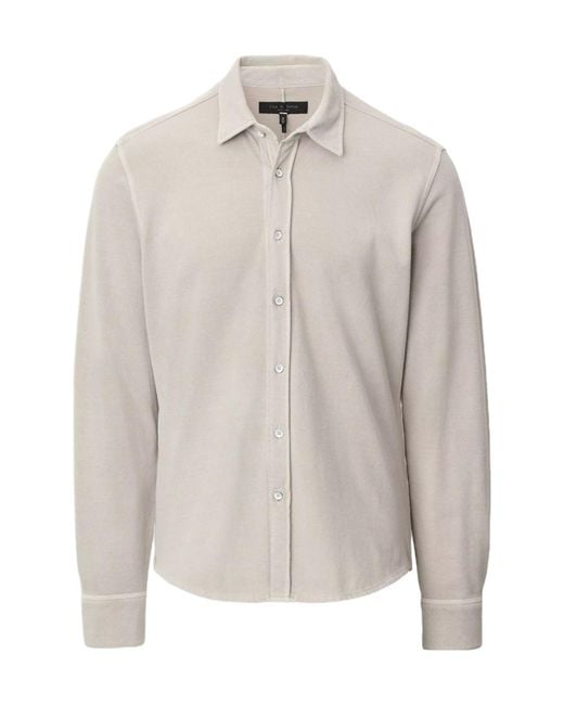 Rag & Bone White Long-Sleeved Shirt for men