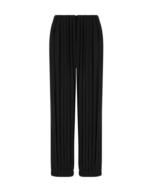 Giorgio Armani Black Pleated Trousers