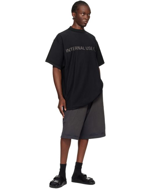 【BALENCIAGA】INTERNAL USE ONLY INSIDE-OUT Tシャツ Balenciaga Internal Use Only Inside-out T-shirt | Black