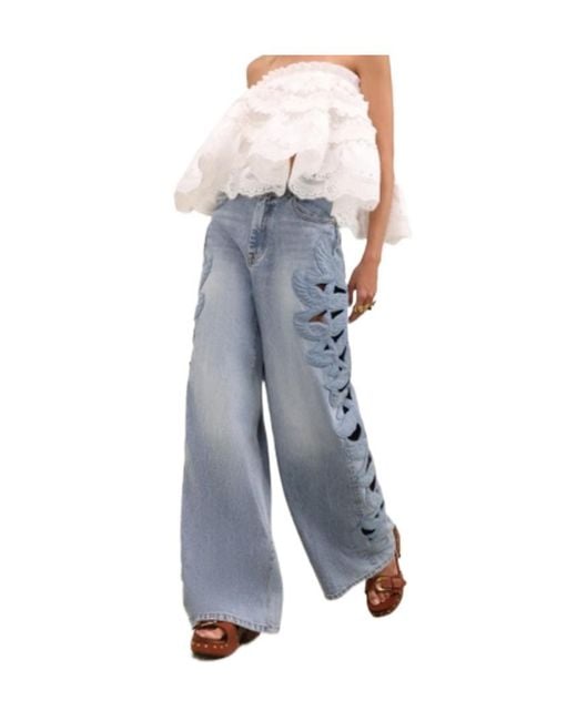 Zimmermann White Alchemy Shirred Lace Bandeau Top