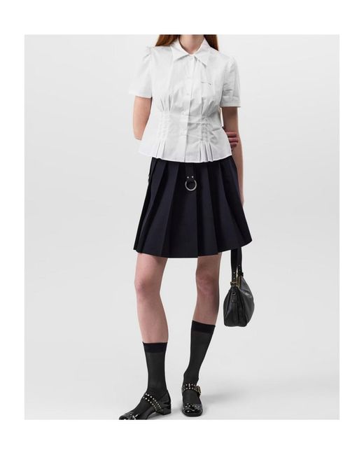 Prada White Pleated Shirt