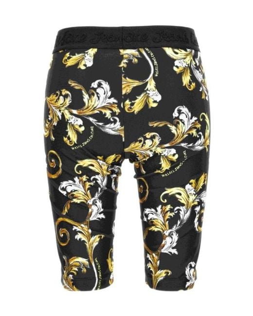 Versace Multicolor Jeans Couture Barocco Printed Cycling Shorts