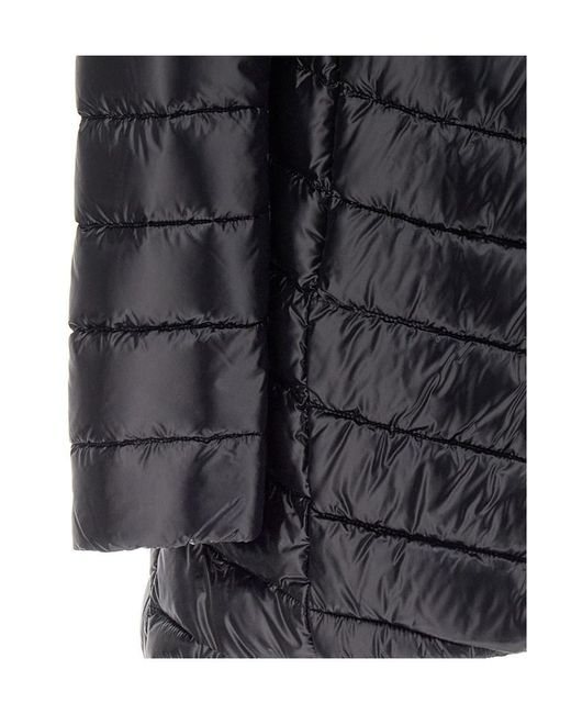 Herno Black Quilted Hooded Drawstring Puffer Jacket
