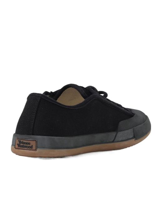 Vivienne Westwood Black Animal Gym Lace-Up Sneakers for men