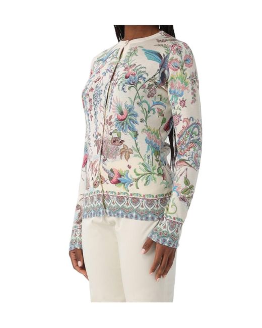 Etro Multicolor Floral-Patterned Cardigan