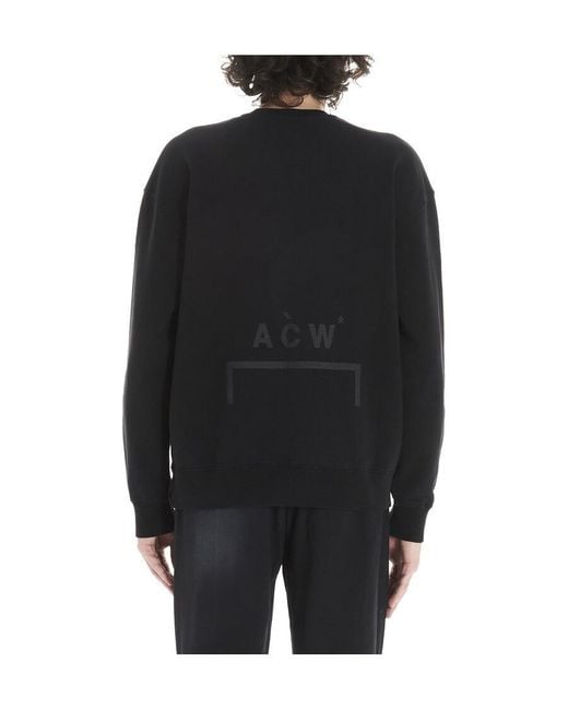 A_COLD_WALL* Black Logo-Printed Round-Neck Sweater for men