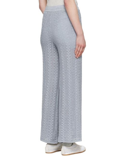 Holzweiler Gray Crochet Trousers