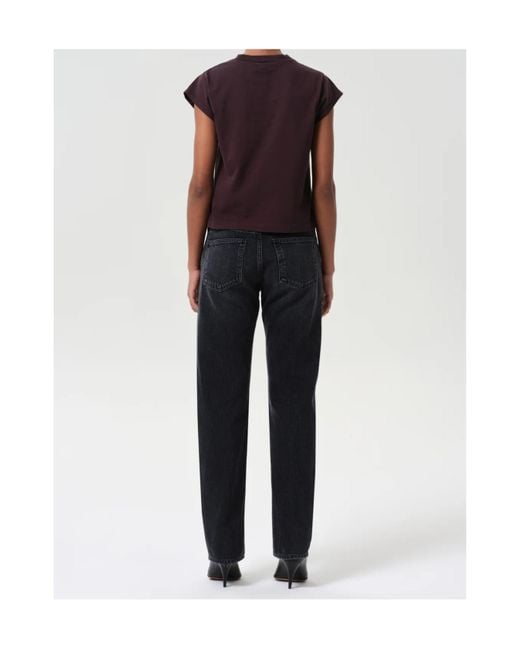 Agolde Blue Wide-Leg Slim Fit Jeans