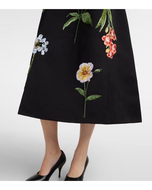 Leo Black C Floral Midi Dress