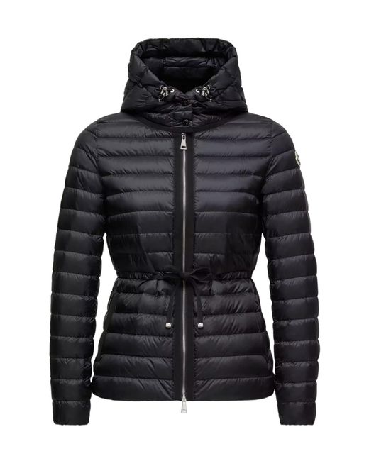 Moncler Black Raie Belted Hooded Padded Jacket