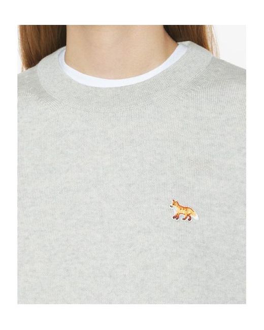 Maison Kitsuné Gray Maison Kitsuné Baby Fox Regular Jumper