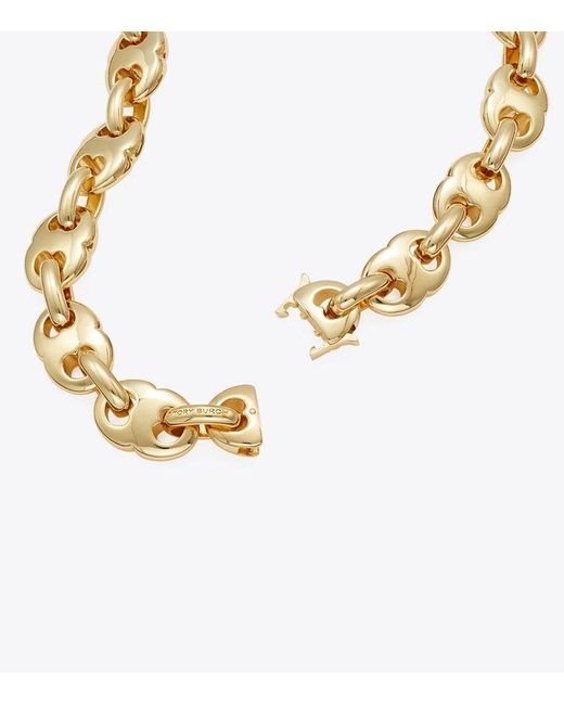 Tory Burch Metallic Gemini Link Chain Necklace