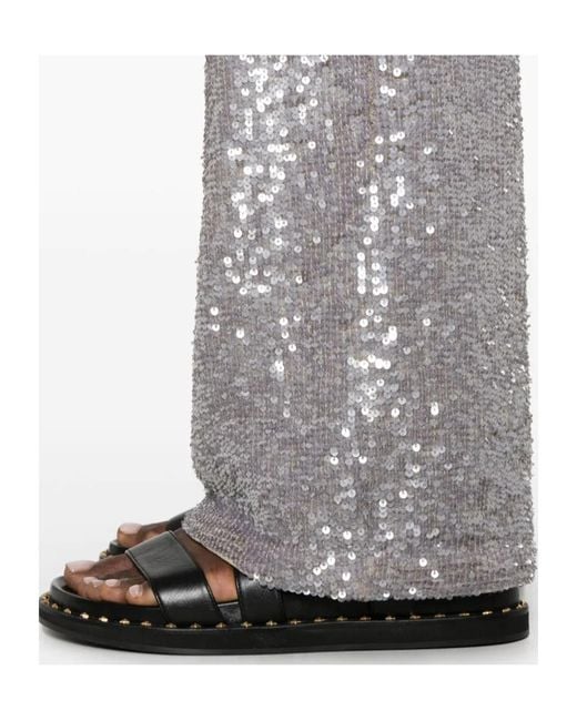 P.A.R.O.S.H. Gray Gong Straight-Leg Trousers